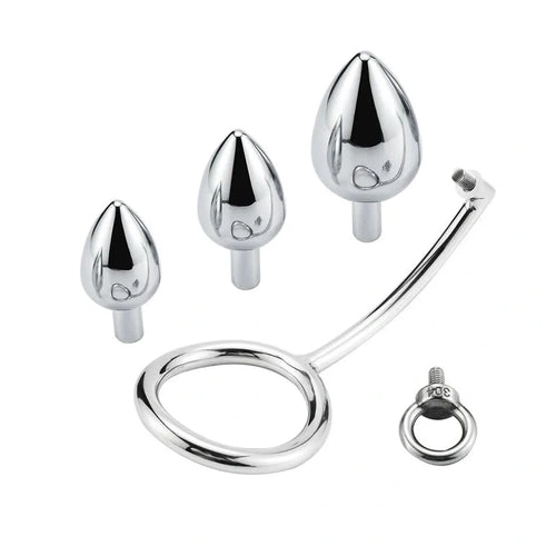 Stainless Steel with Cock Hook Set Anal DiscreetChoice Ring 4663 0708